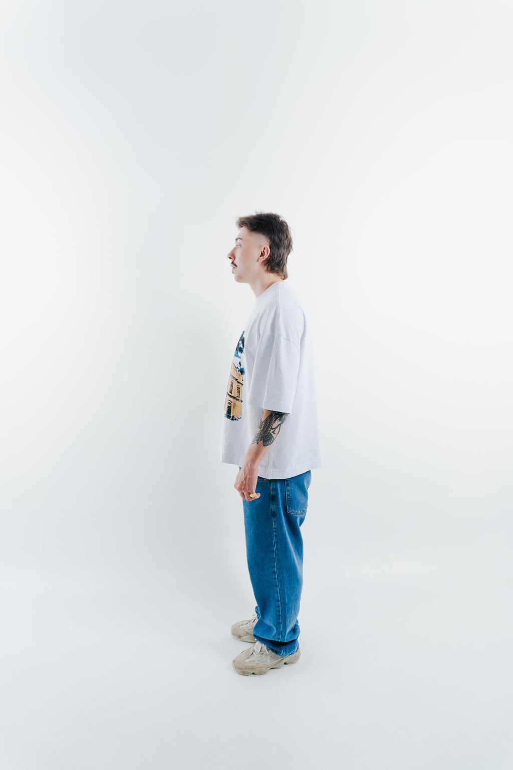 CAMISETA HEAVY BOXY MATRIZ - BRANCA