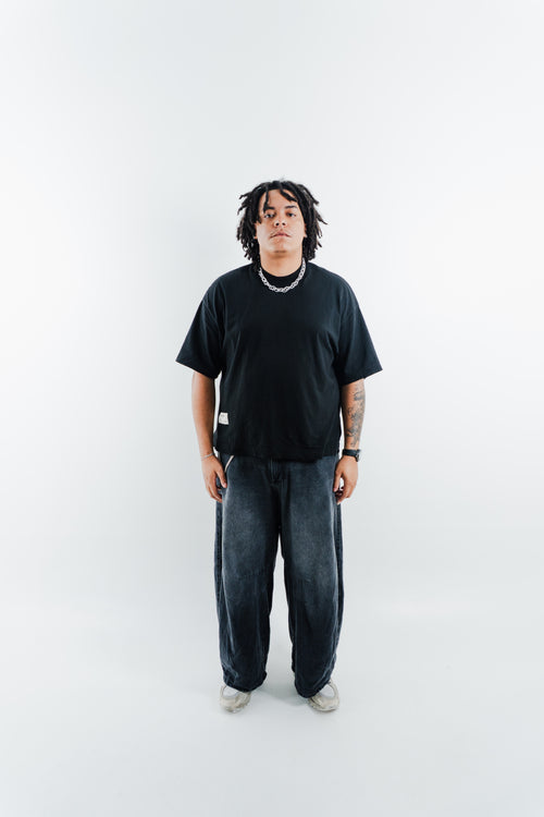 CAMISETA HEAVY BOXY BASIC - PRETA