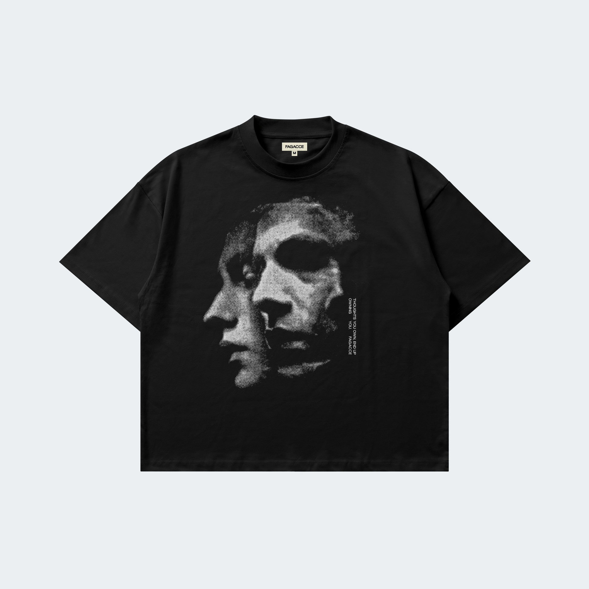 CAMISETA BOXY FACES - PRETA
