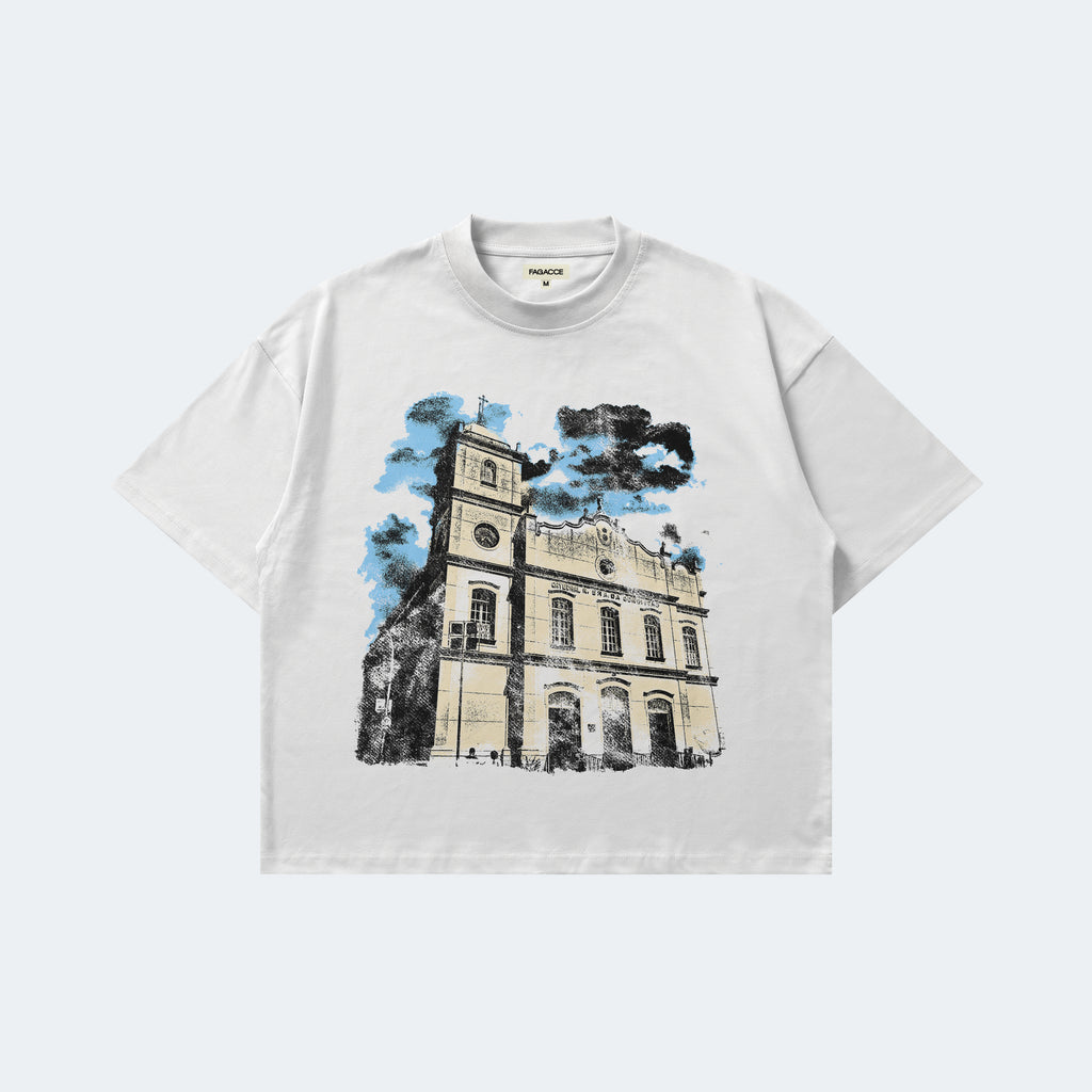 CAMISETA HEAVY BOXY MATRIZ - BRANCA