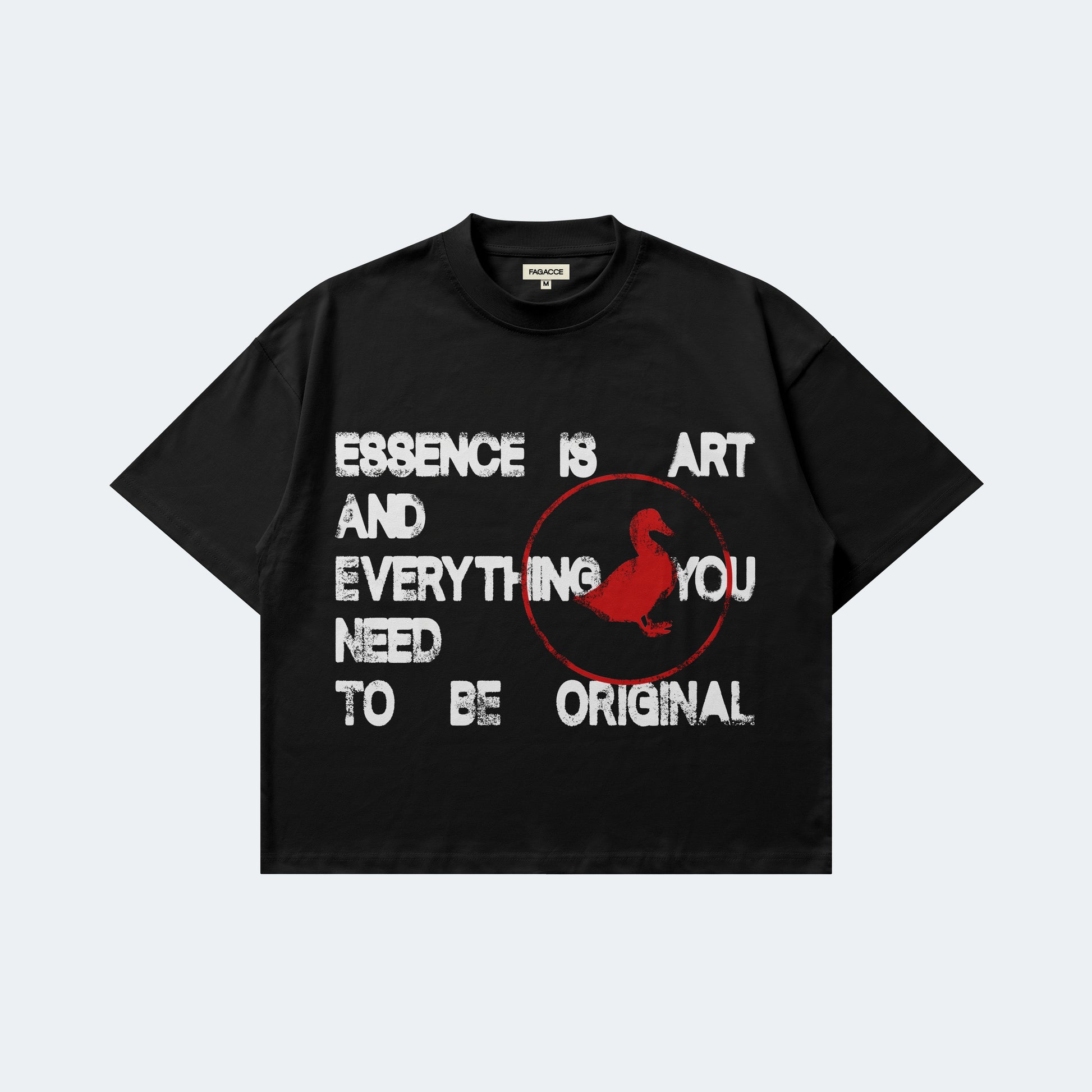 CAMISETA HEAVY BOXY PATO - PRETA